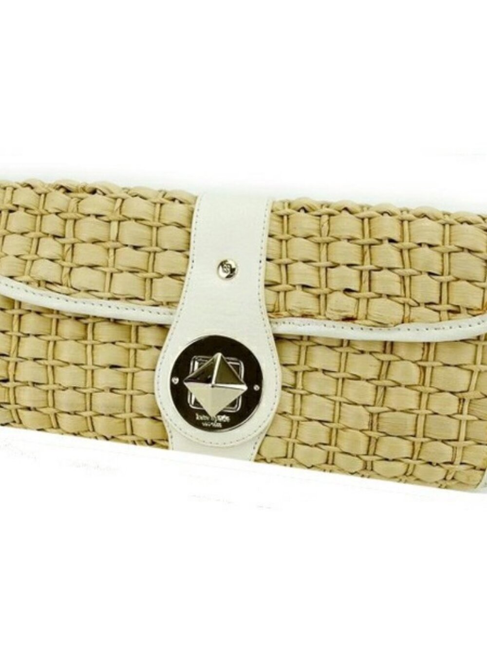 Kate Spade Clutch bag Natural x White x Light Gold Women Authentic secondhand